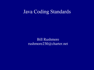 Java Coding Standards