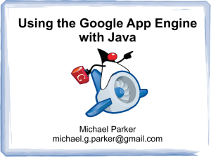 Java on Google App engine