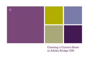 Creating a Contact Sheet in Adobe Bridge CS6