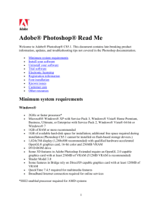 Adobe® Photoshop® Read Me