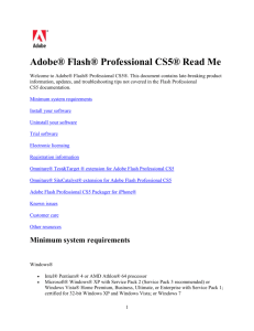 Adobe Flash Professional CS5 Read Me