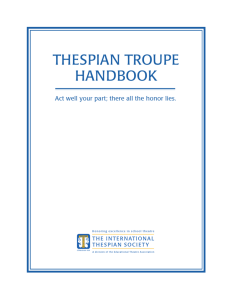 Thespian Handbook - Wilson School District
