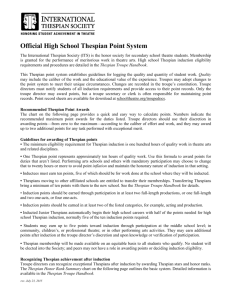 The High School Thespian Point System