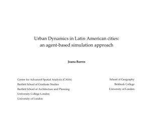 Urban Dynamics in Latin American cities: an agent