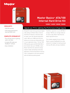 Maxtor Basics™ ATA/100 Internal Hard Drive Kit
