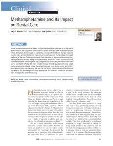 Methamphetamine and Its Impact on Dental Care