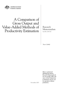 A Comparison of Gross Output and Value