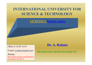2-monogenic inheritance 1 - International University For Science