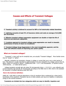 Causes and Effects of Transient Voltages