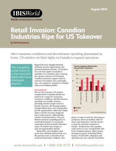 Retail Invasion: Canadian Industries Ripe for US Takeover