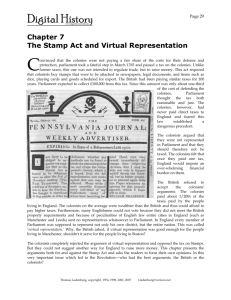 Chapter 7: The Stamp Act and Virtual Representation