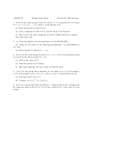 MATH 327 [Sample] Hour Exam October 30, 1995 and later 1. Let G