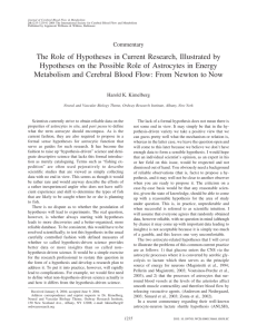 The Role of Hypotheses in Current Research, Illustrated by