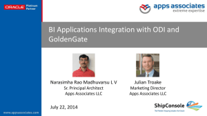 BI Applications Integration with ODI and