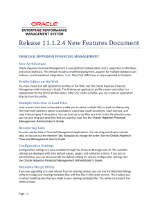 Release 11.1.2.4 New Features Document