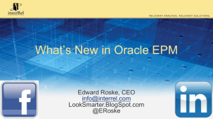 What's New in Oracle EPM - PEOUG | PERU Oracle Users Group