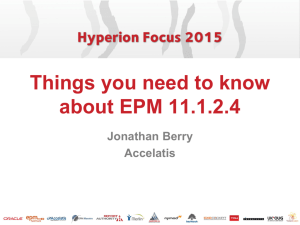 5 Things you need to know about EPM 11.1.2.4