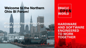 What's New with Oracle BI? An Update from Oracle OpenWorld 2013