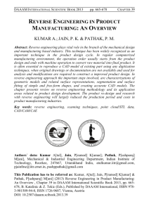reverse engineering in product manufacturing: an overview
