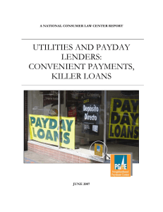 utilities and payday lenders: convenient payments, killer loans