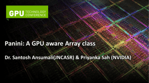 Panini: A GPU Aware Array Class - GPU Technology Conference 2012