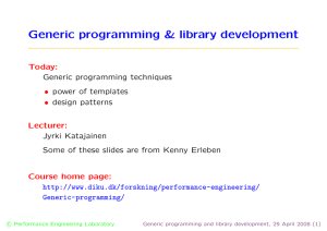 Generic programming & library development