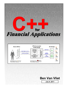 C++ with Financial Applications