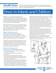 Fever in Infants and Children - The College of Family Physicians