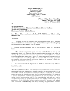 F.No.C-14010/2/2010 -Ad.V Government of India Ministry of Finance