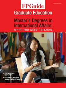 Foreign Policy Guide Graduate Education