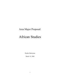 Area Major Proposal: - The Committee on Undergraduate Curriculum