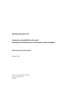Corporate accountability to the poor?