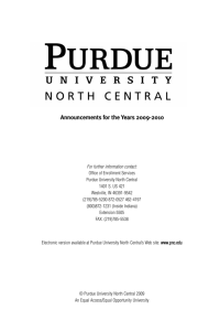 2009-2010 Catalog - Purdue North Central
