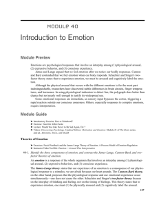Introduction to Emotion