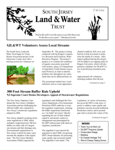 Fall 2006 - the South Jersey Land & Water Trust