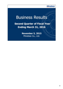 Summary Text of the Presentation for 2Q of Fiscal Year Ending