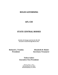 RULES GOVERNING AFL-CIO STATE CENTRAL BODIES