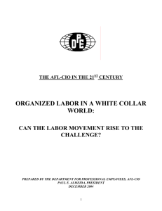 The Future of the AFL-CIO: DPE's Response