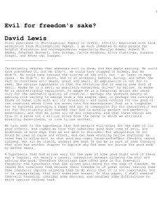 Evil for freedom's sake? David Lewis
