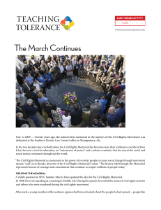 The March Continues - Teaching Tolerance