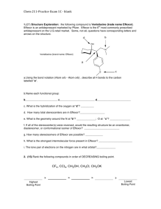 Chem 211-‐Practice Exam 1C -‐ blank CF4, CCl4, CH3OH, CH3Cl