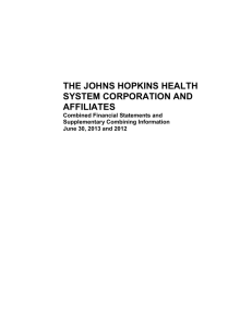 the johns hopkins health system corporation and affiliates