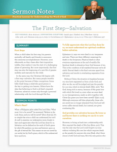 Sermon Notes - In Touch Ministries