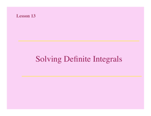 Solving Definite Integrals