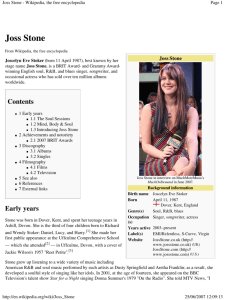 Joss Stone - Wikipedia, the free encyclopedia