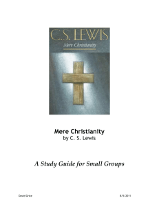 Mere Christianity A Study Guide for Small Groups