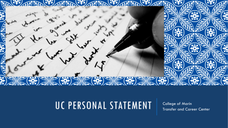 personal statement uc