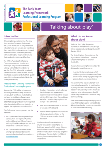 Talking about 'play' - Early Childhood Australia