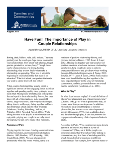 Have Fun! The Importance of Play in Couple Relationships