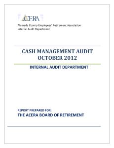cash management audit october 2012